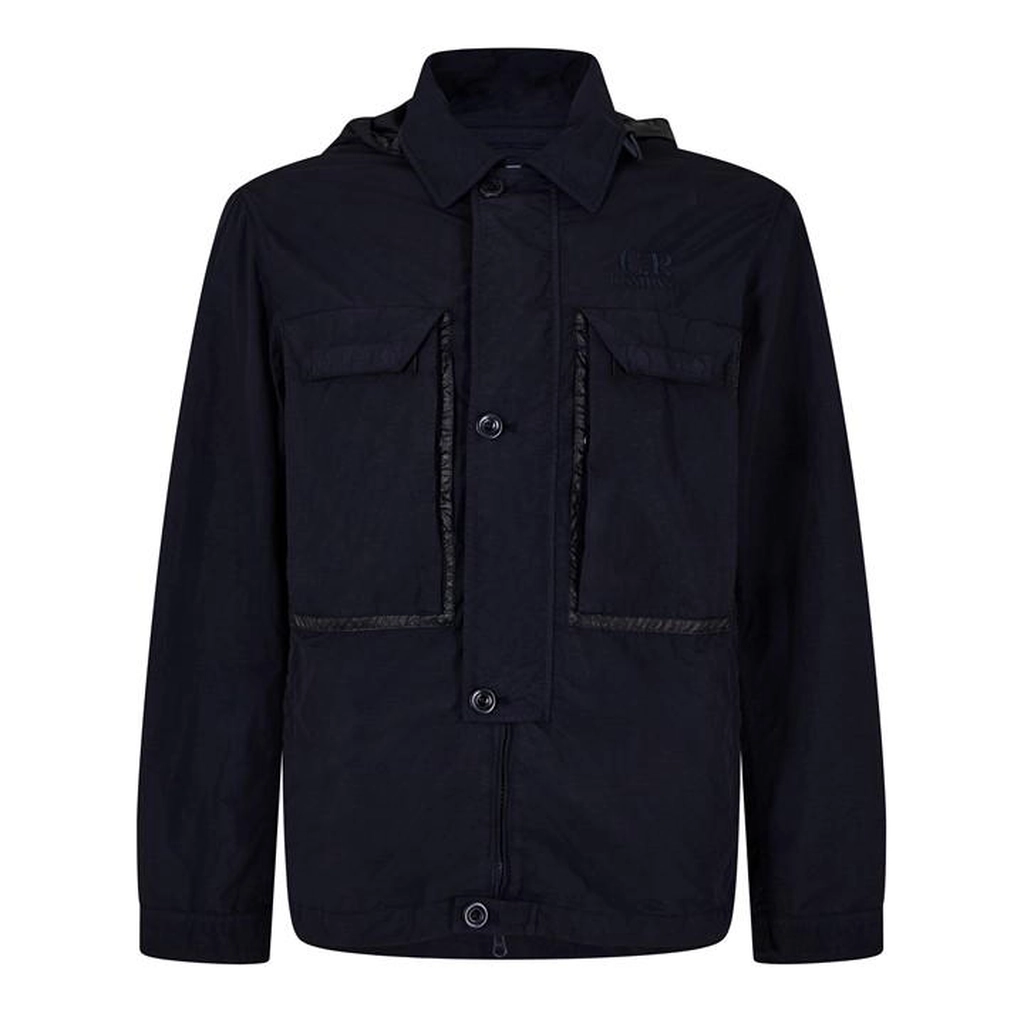 CP Company Flatt Nylon Goggle Overshirt - Blue